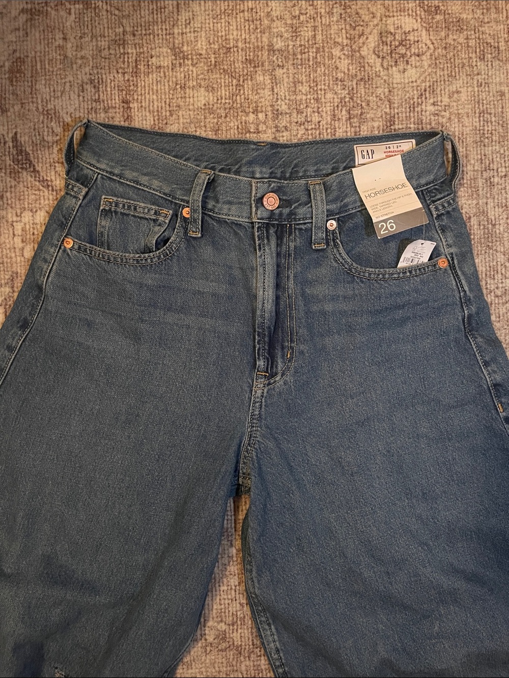 GAP Women’s Blue Jeans - High Rise Horseshoe Fit